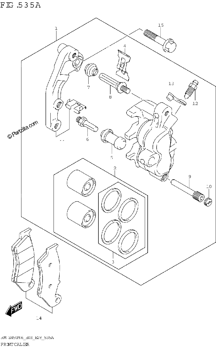 Diagrama de FRONT CALIPER