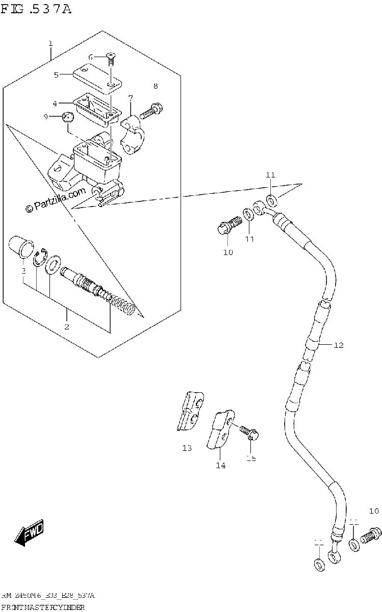 Diagrama de FRONT MASTER CYLINDER