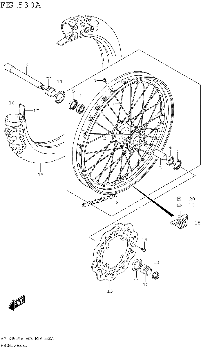 Diagrama de FRONT WHEEL