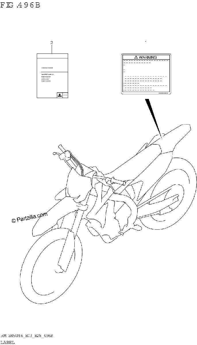 Diagrama de LABEL RM Z450 M6 E28