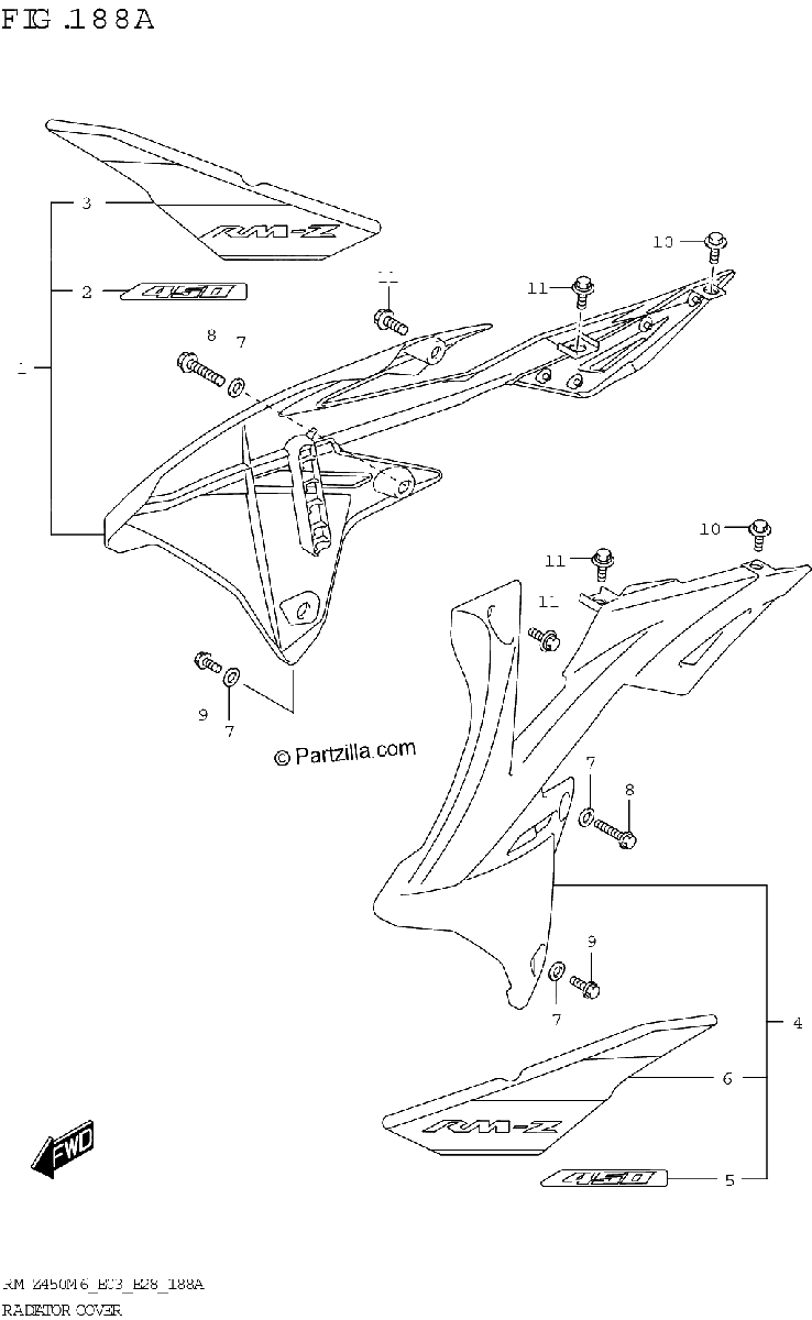 Diagrama de RADIATOR COVER