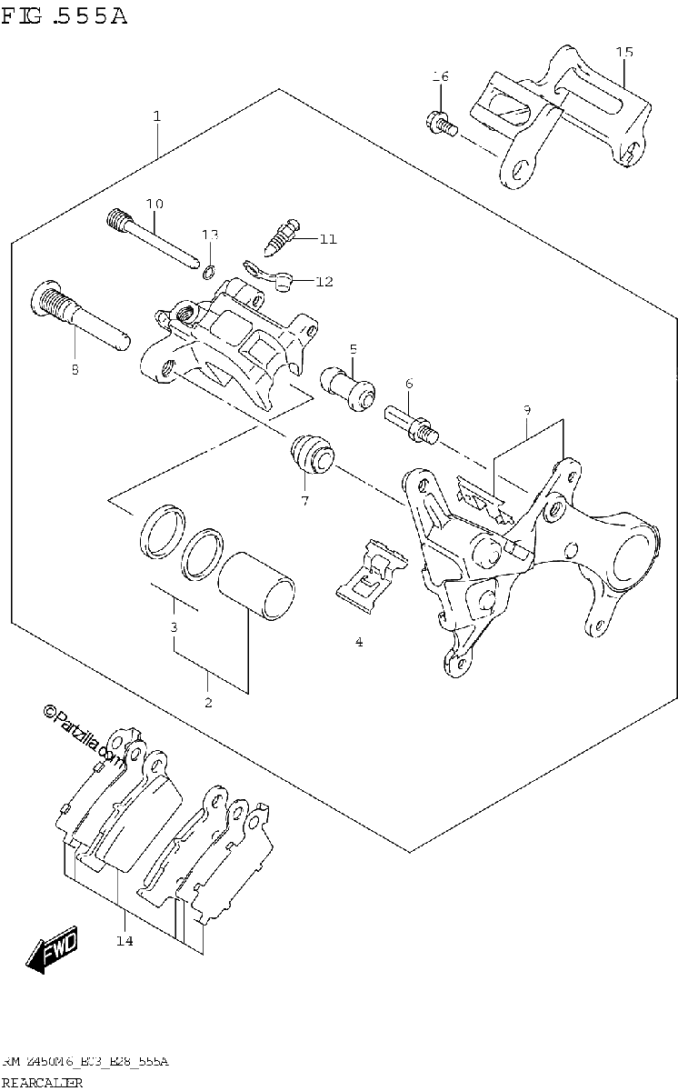 Diagrama de REAR CALIPER