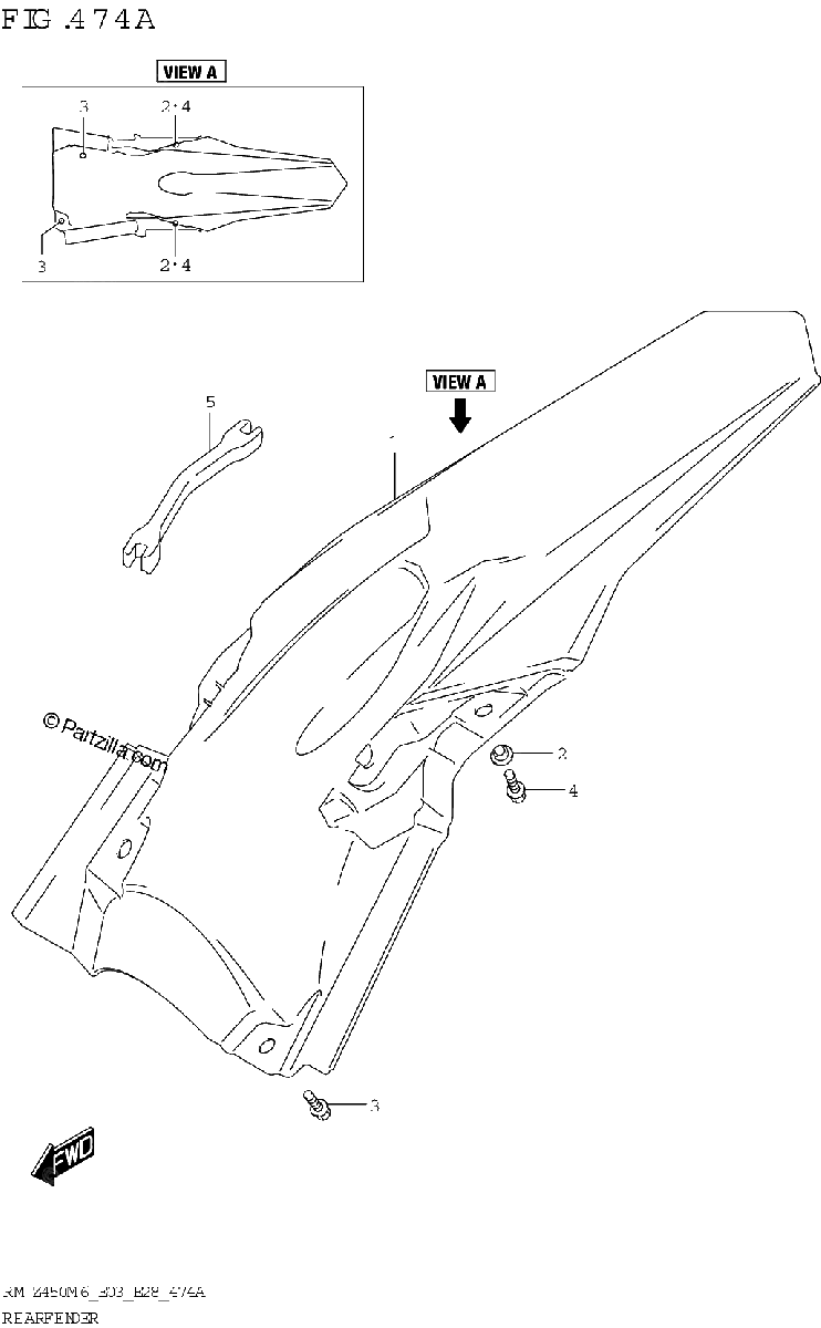 Diagrama de REAR FENDER