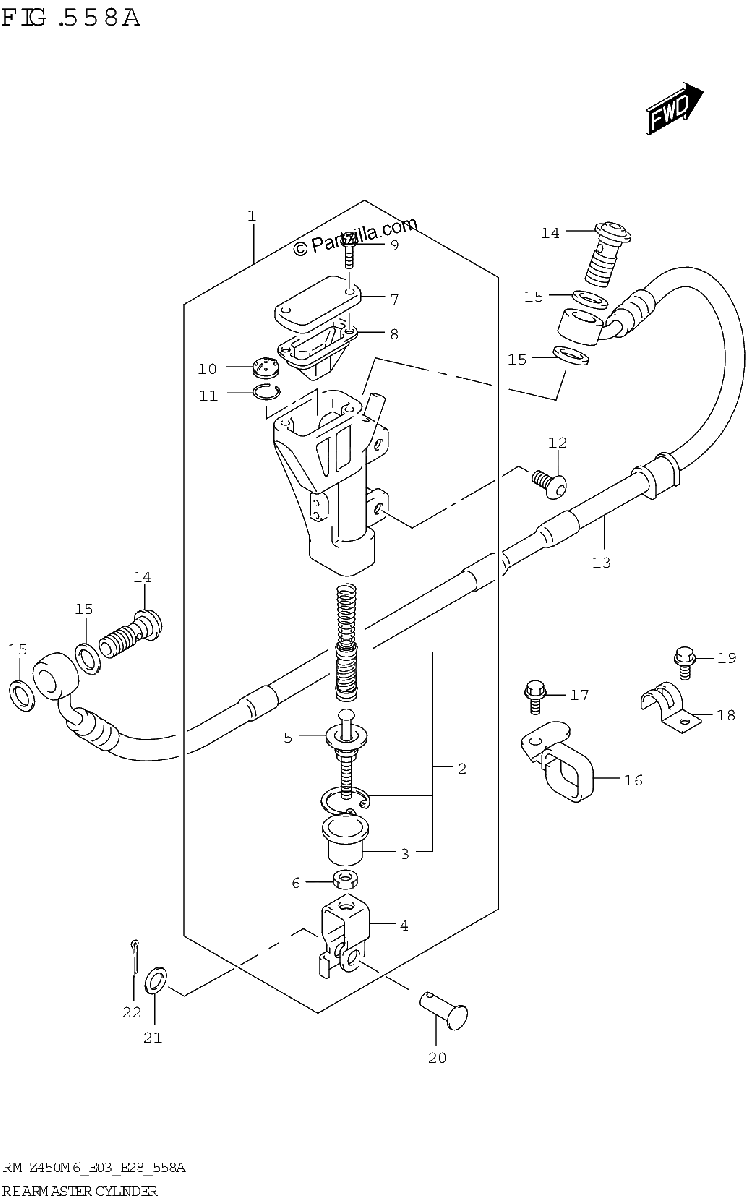 Diagrama de REAR MASTER CYLINDER