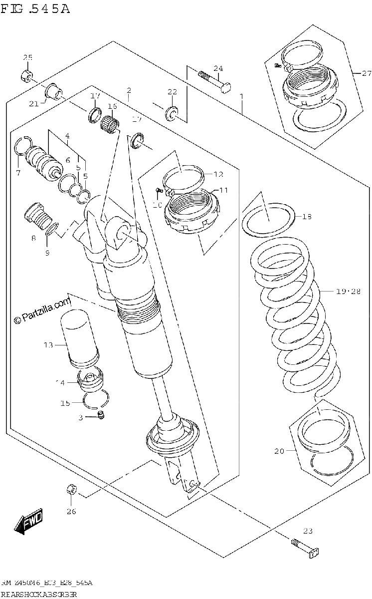 Diagrama de REAR SHOCK ABSORBER