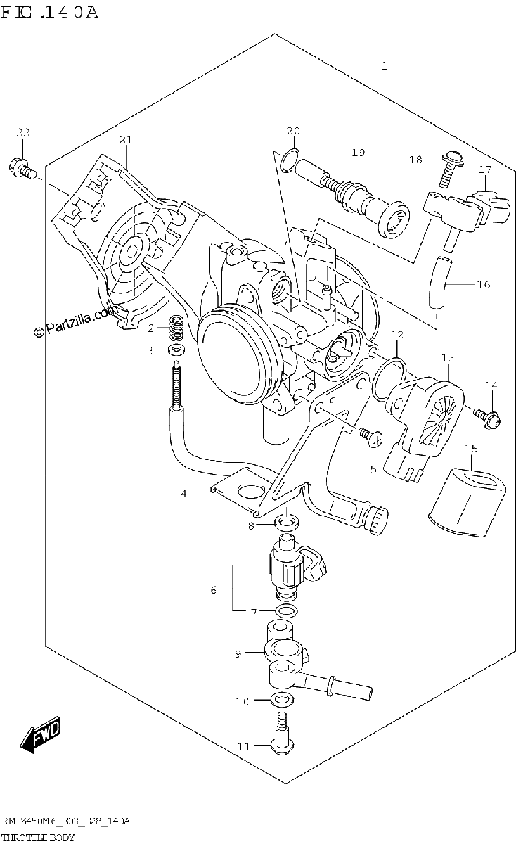 Diagrama de THROTTLE BODY