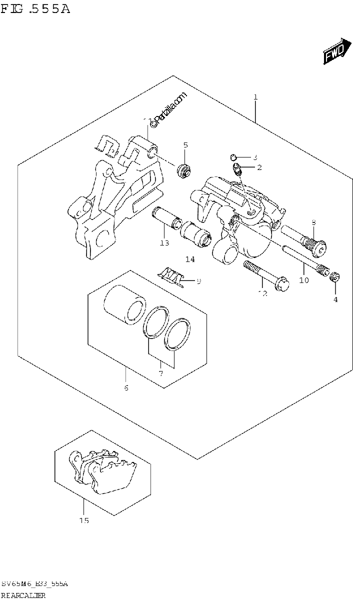 Diagrama de REAR CALIPER