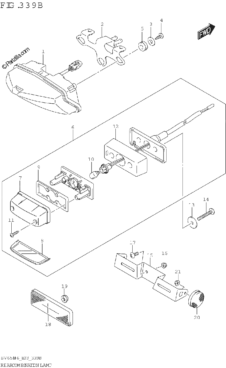 Diagrama de REAR COMBINATION LAMP