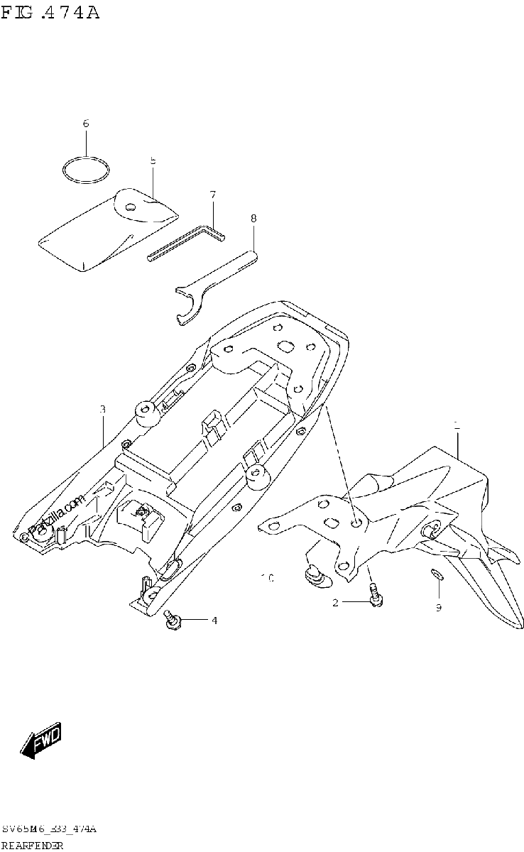 Diagrama de REAR FENDER