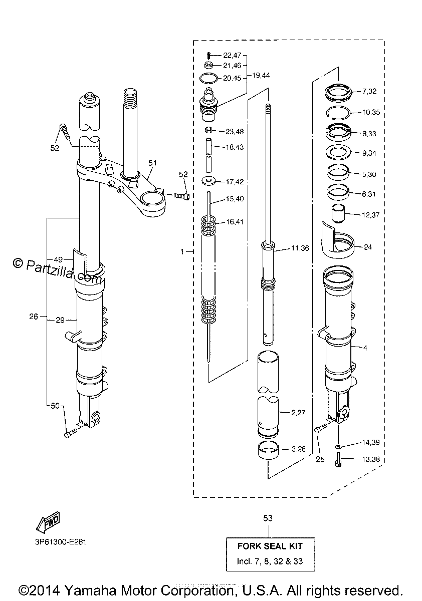 Diagrama de FRONT FORK
