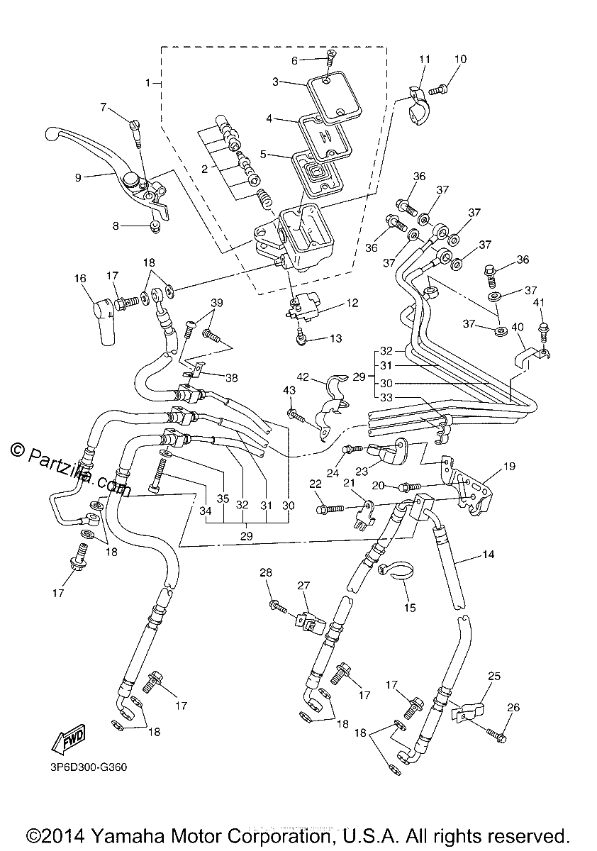 Diagrama de FRONT MASTER CYLINDER