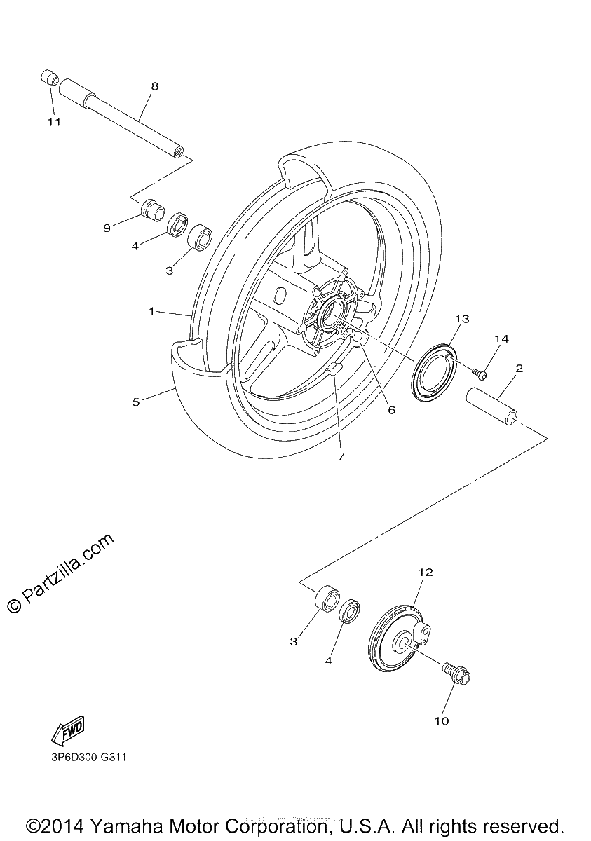 Diagrama de FRONT WHEEL