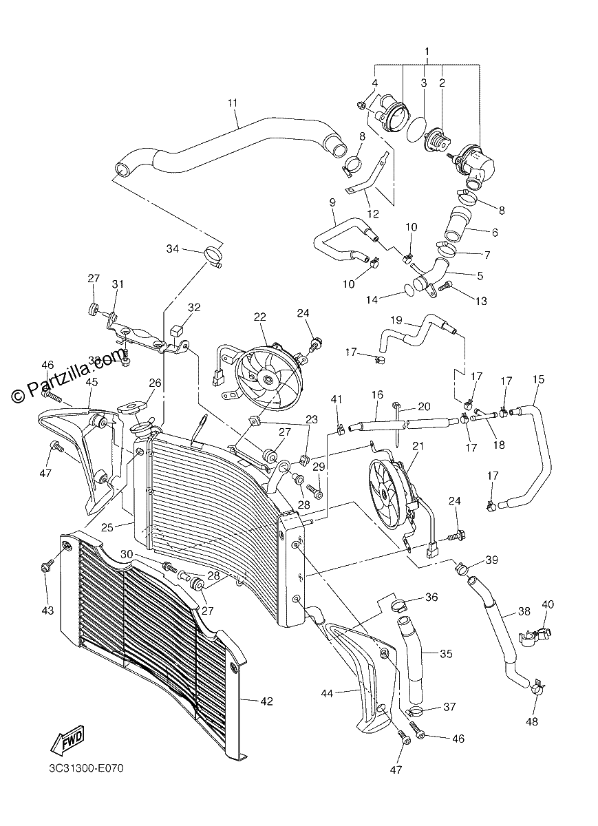 Diagrama de RADIATOR HOSE