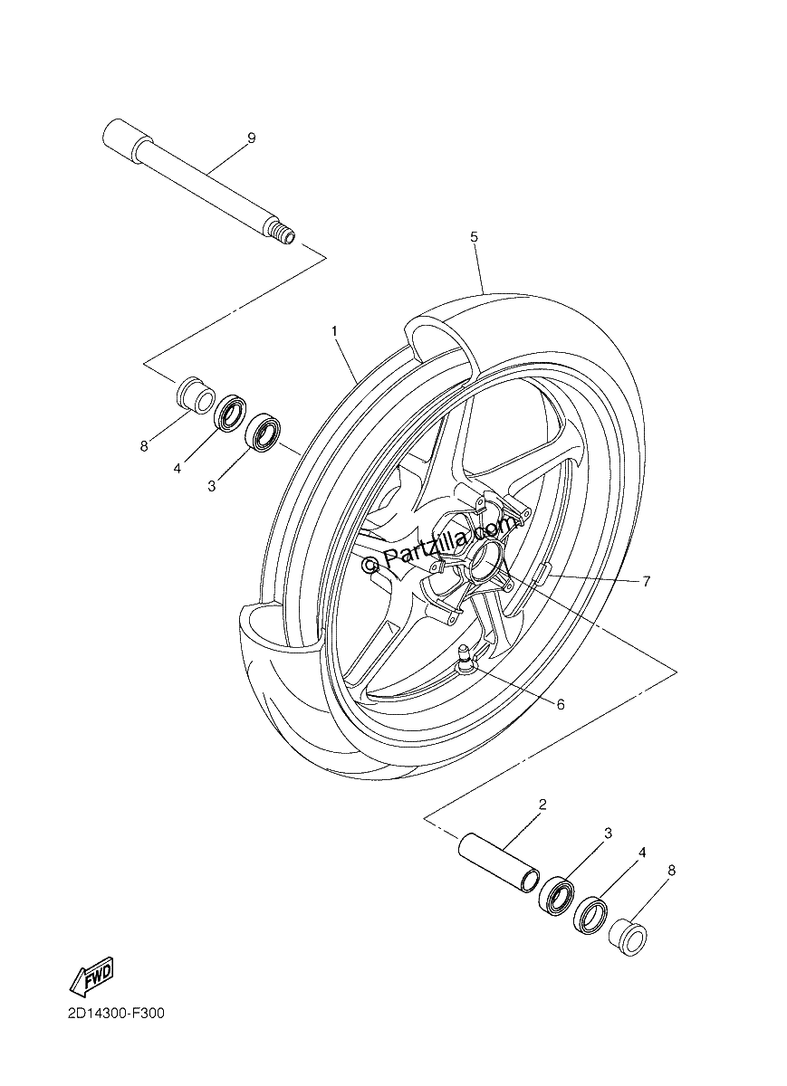 Diagrama de FRONT WHEEL