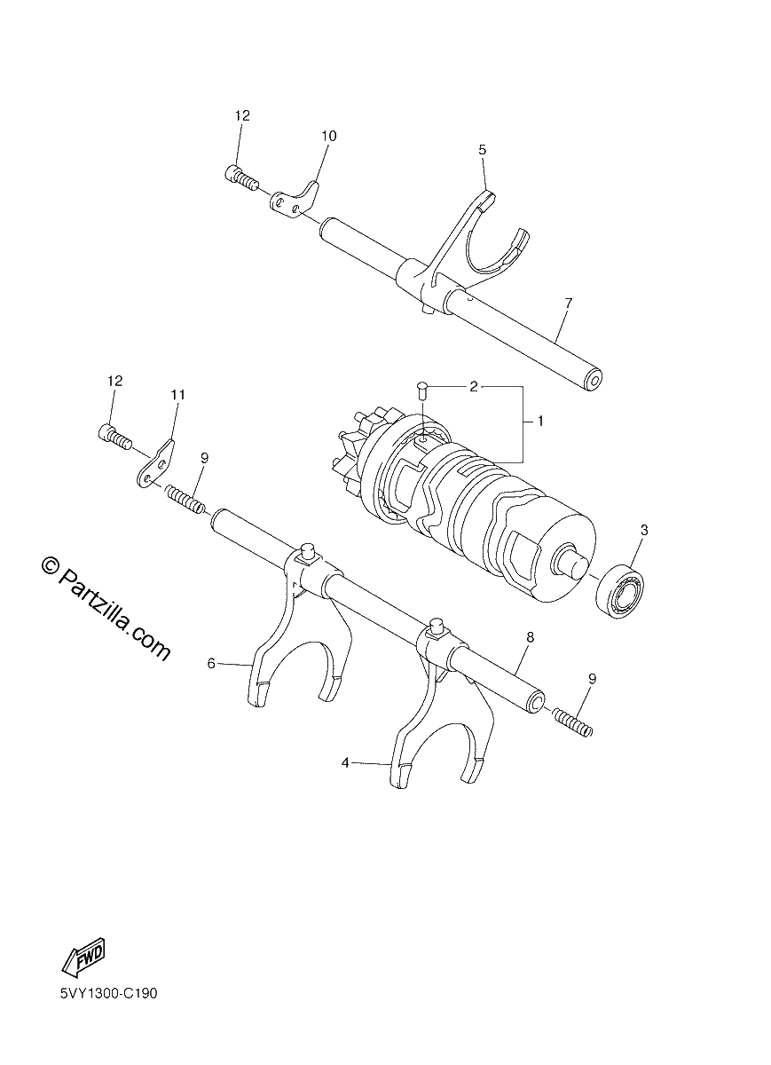 Diagrama de SHIFT CAM FORK