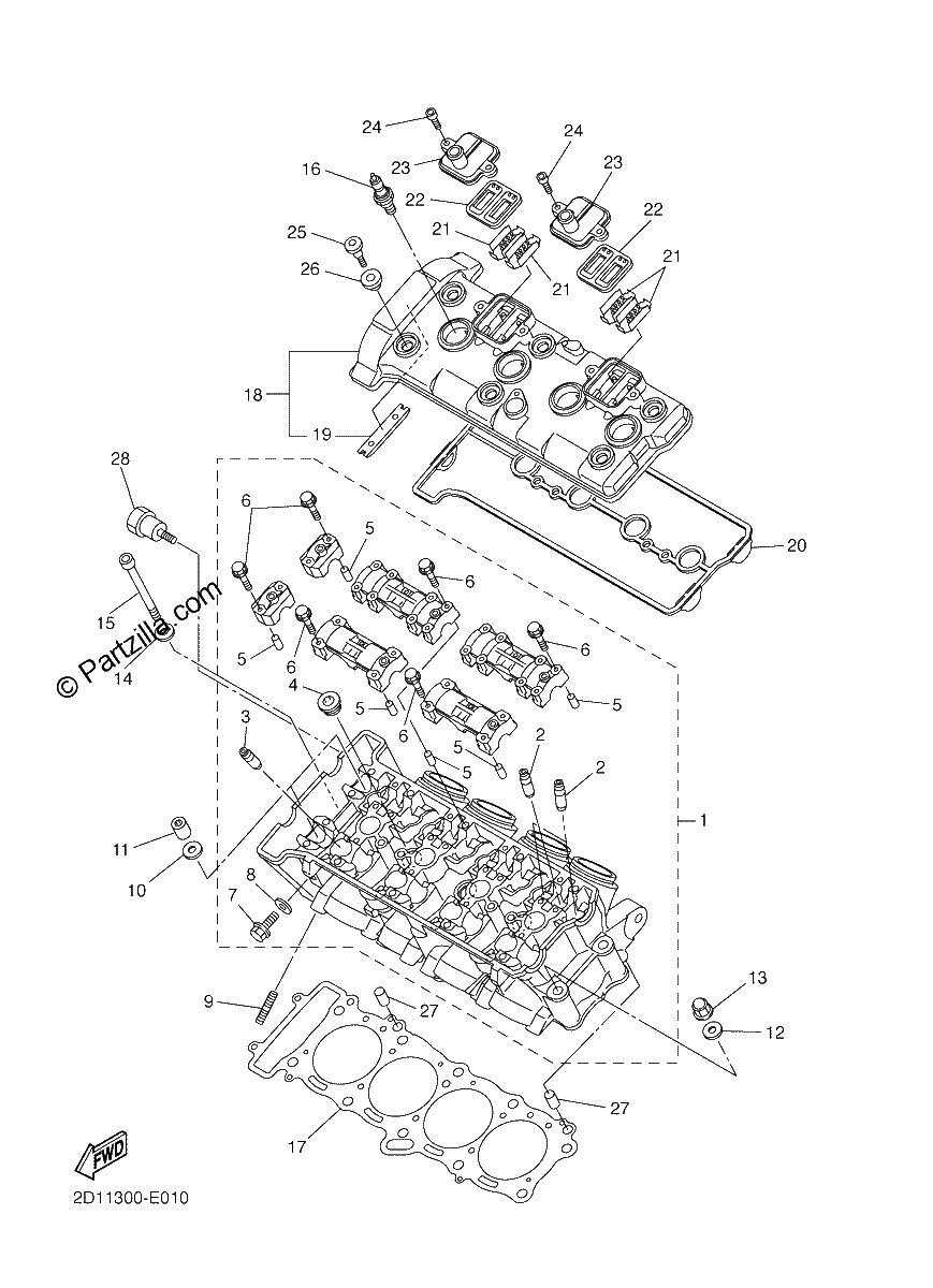 Diagrama de CYLINDER HEAD