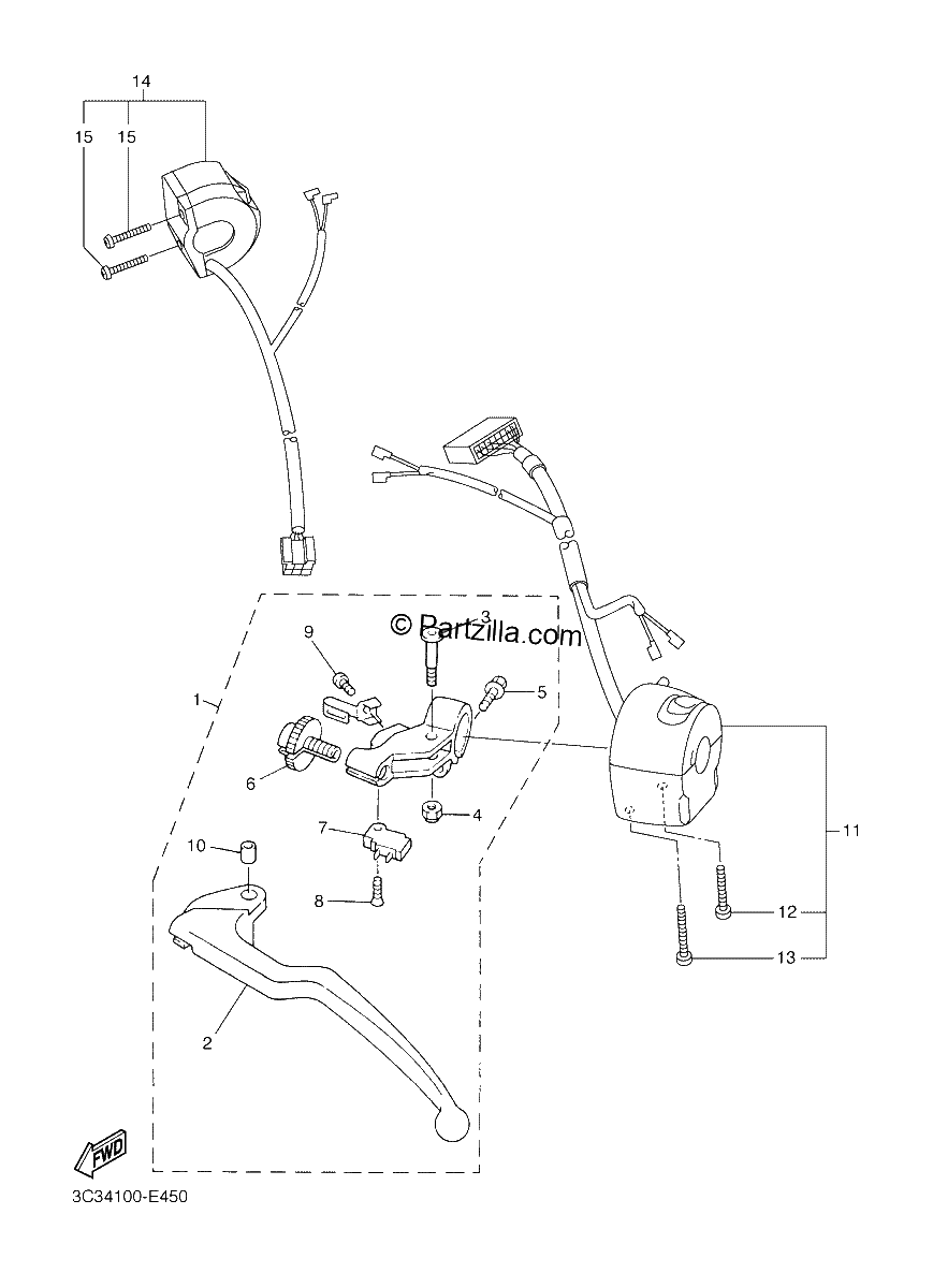 Diagrama de HANDLE SWITCH LEVER