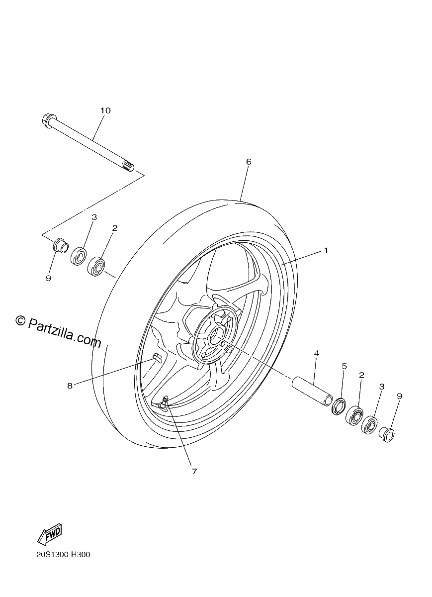 Diagrama de FRONT WHEEL