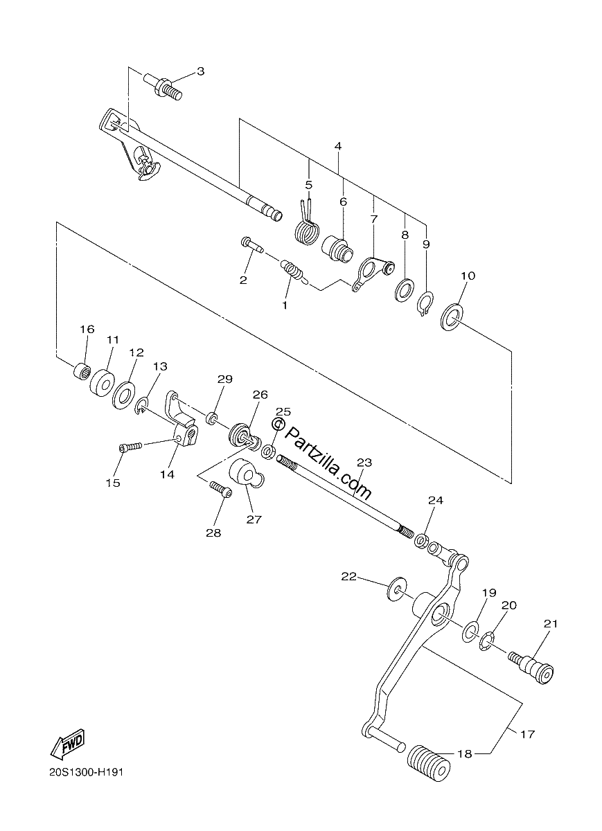Diagrama de SHIFT SHAFT