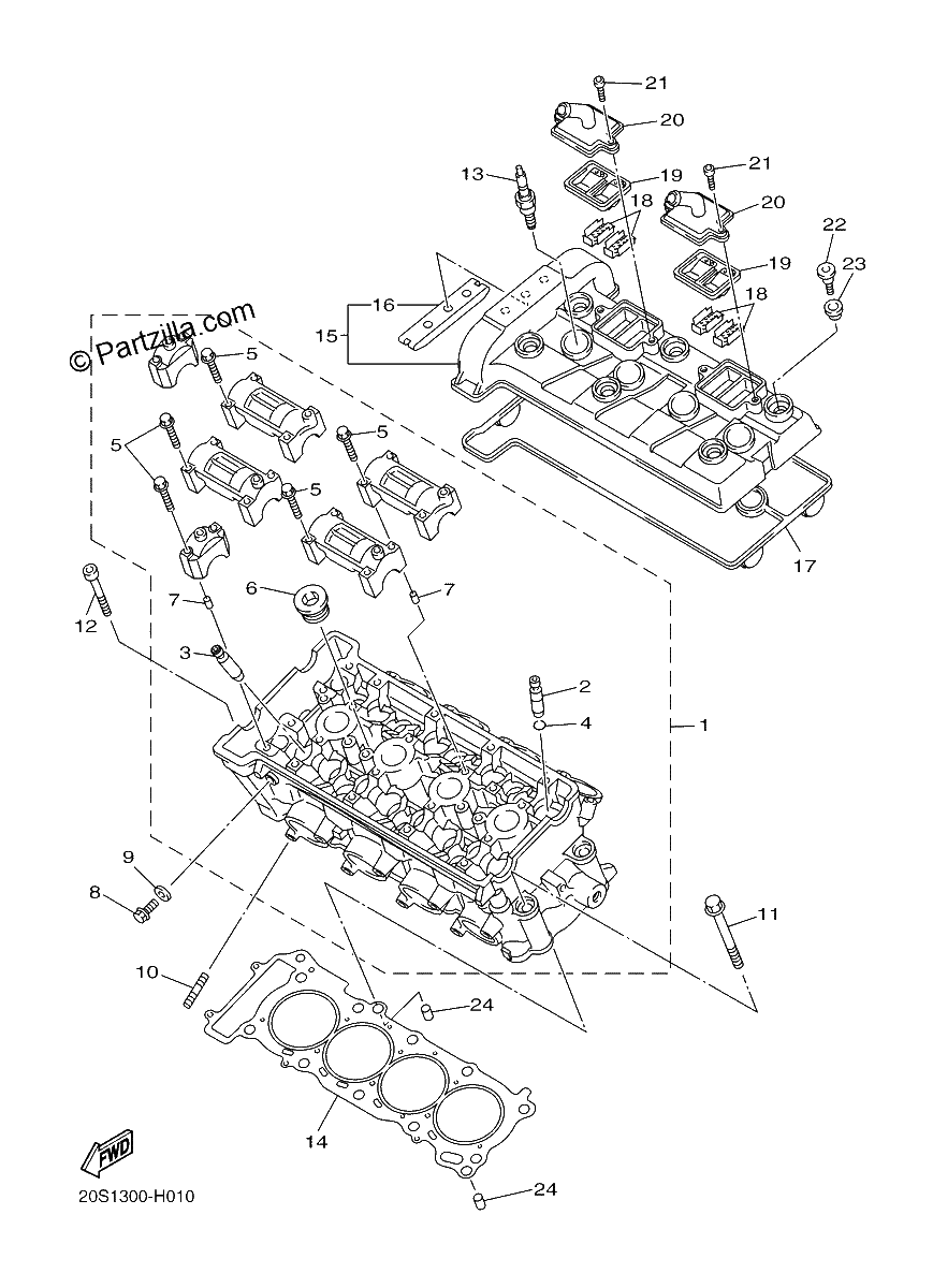 Diagrama de CYLINDER HEAD