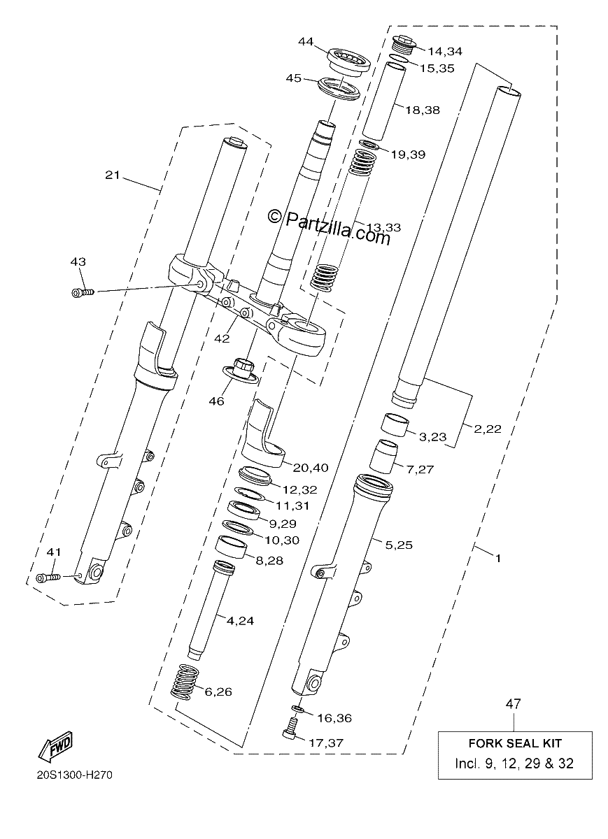 Diagrama de FRONT FORK