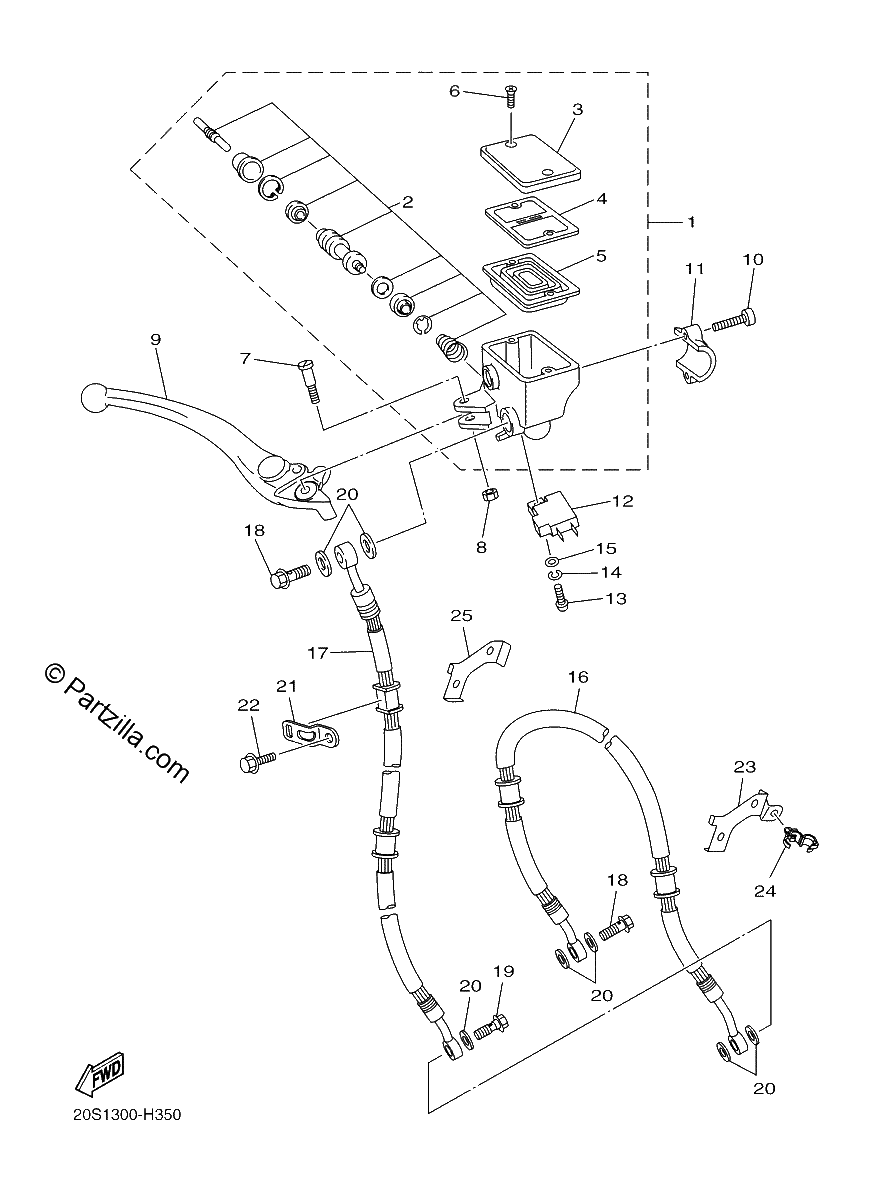Diagrama de FRONT MASTER CYLINDER