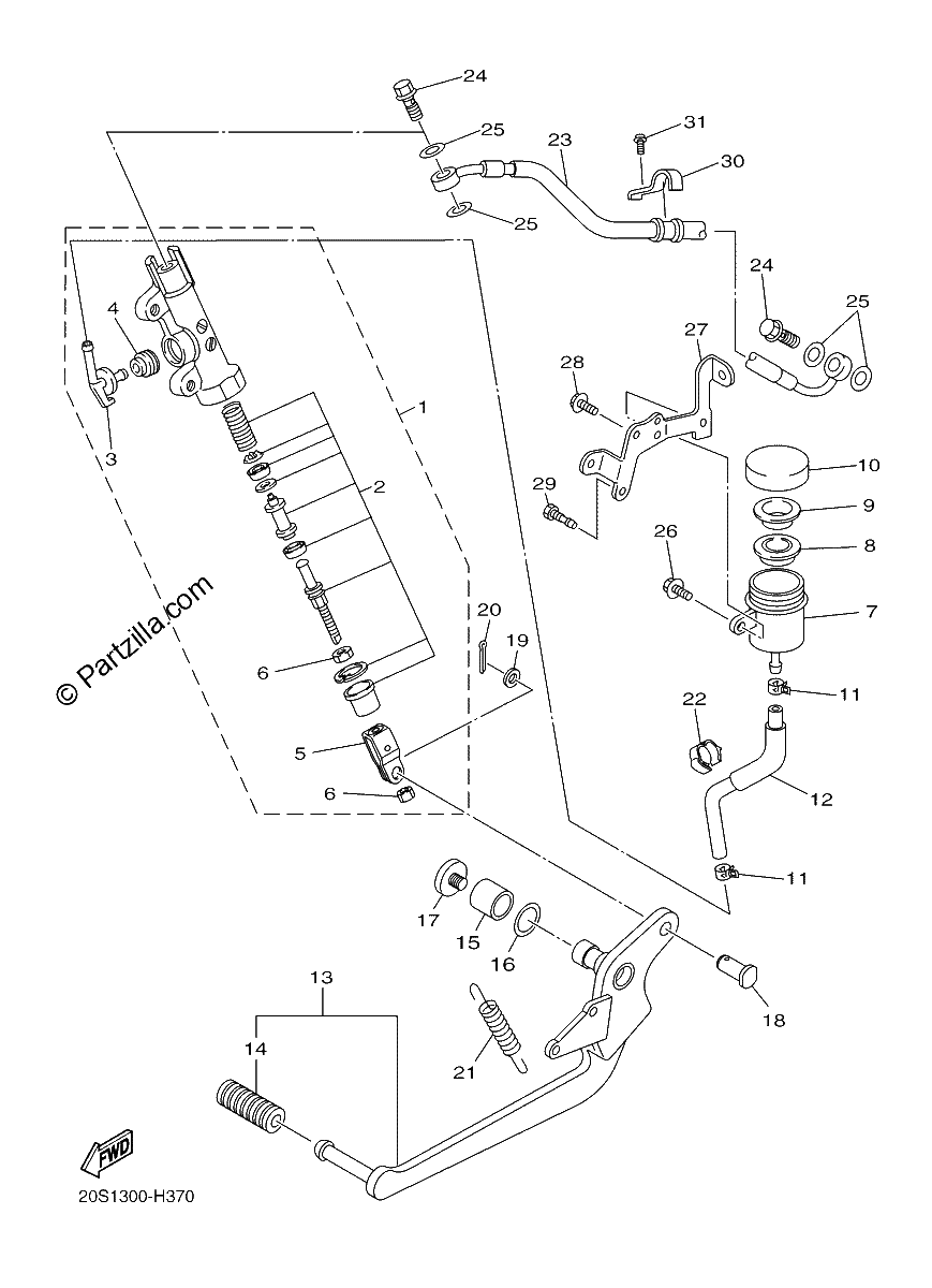Diagrama de REAR MASTER CYLINDER