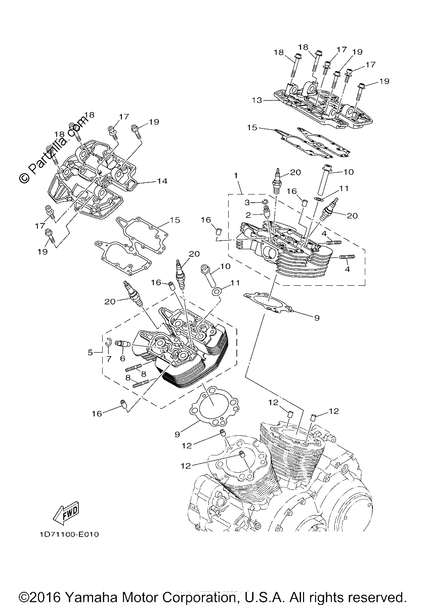 Diagrama de CYLINDER HEAD