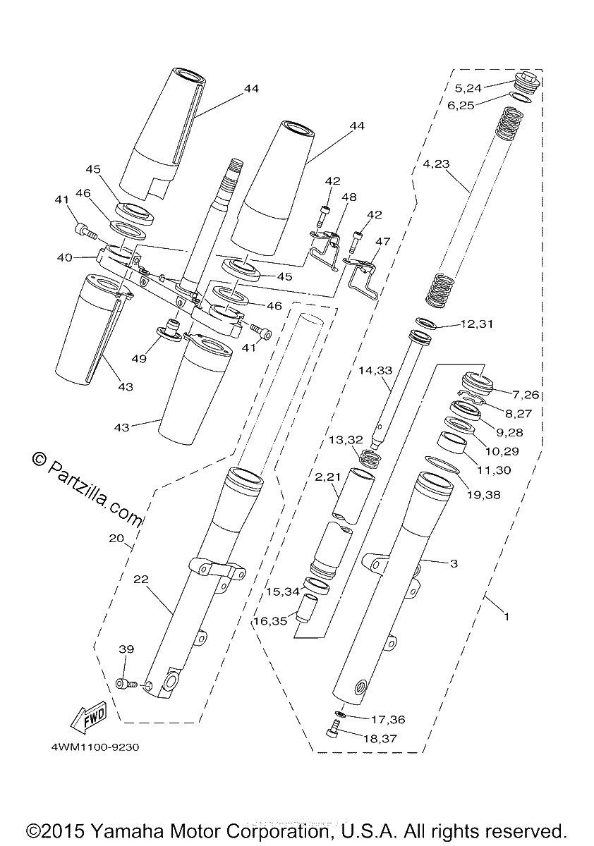 Diagrama de FRONT FORK