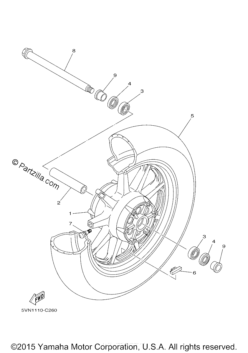 Diagrama de FRONT WHEEL