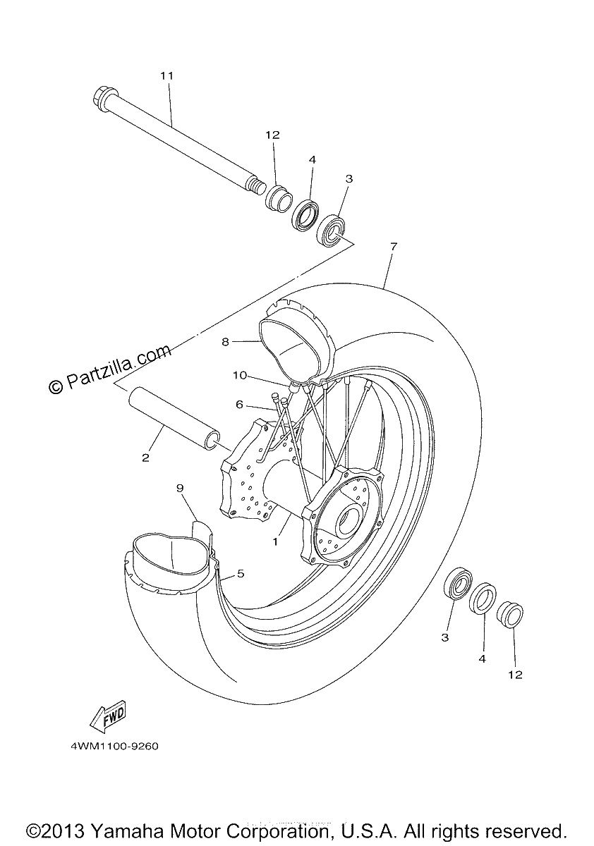 Diagrama de FRONT WHEEL
