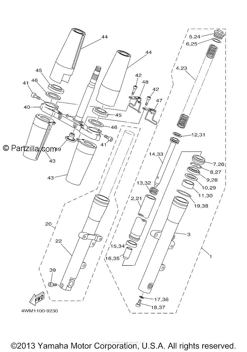 Diagrama de FRONT FORK