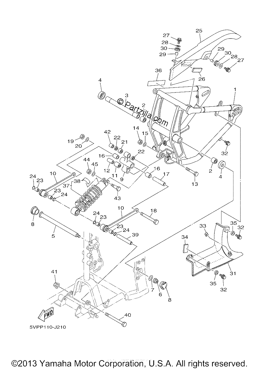Diagrama de REAR ARM SUSPENSION
