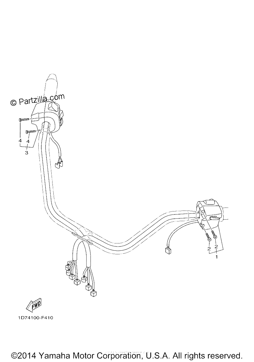 Diagrama de HANDLE SWITCH LEVER