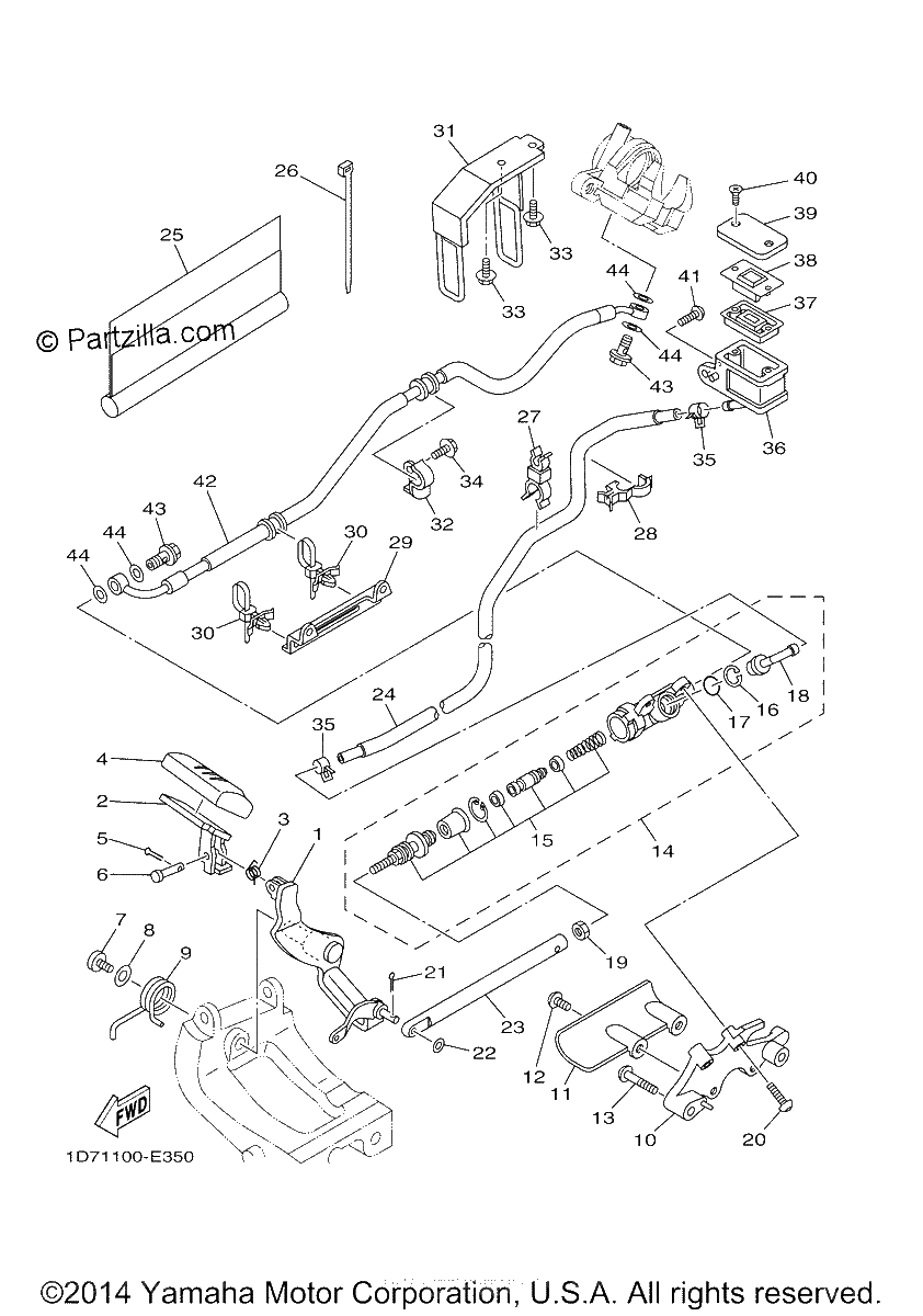 Diagrama de REAR MASTER CYLINDER