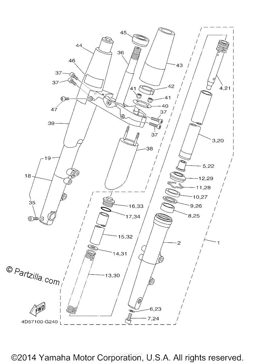Diagrama de FRONT FORK