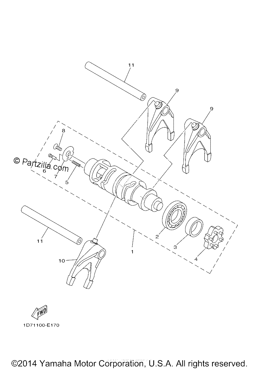 Diagrama de SHIFT CAM FORK