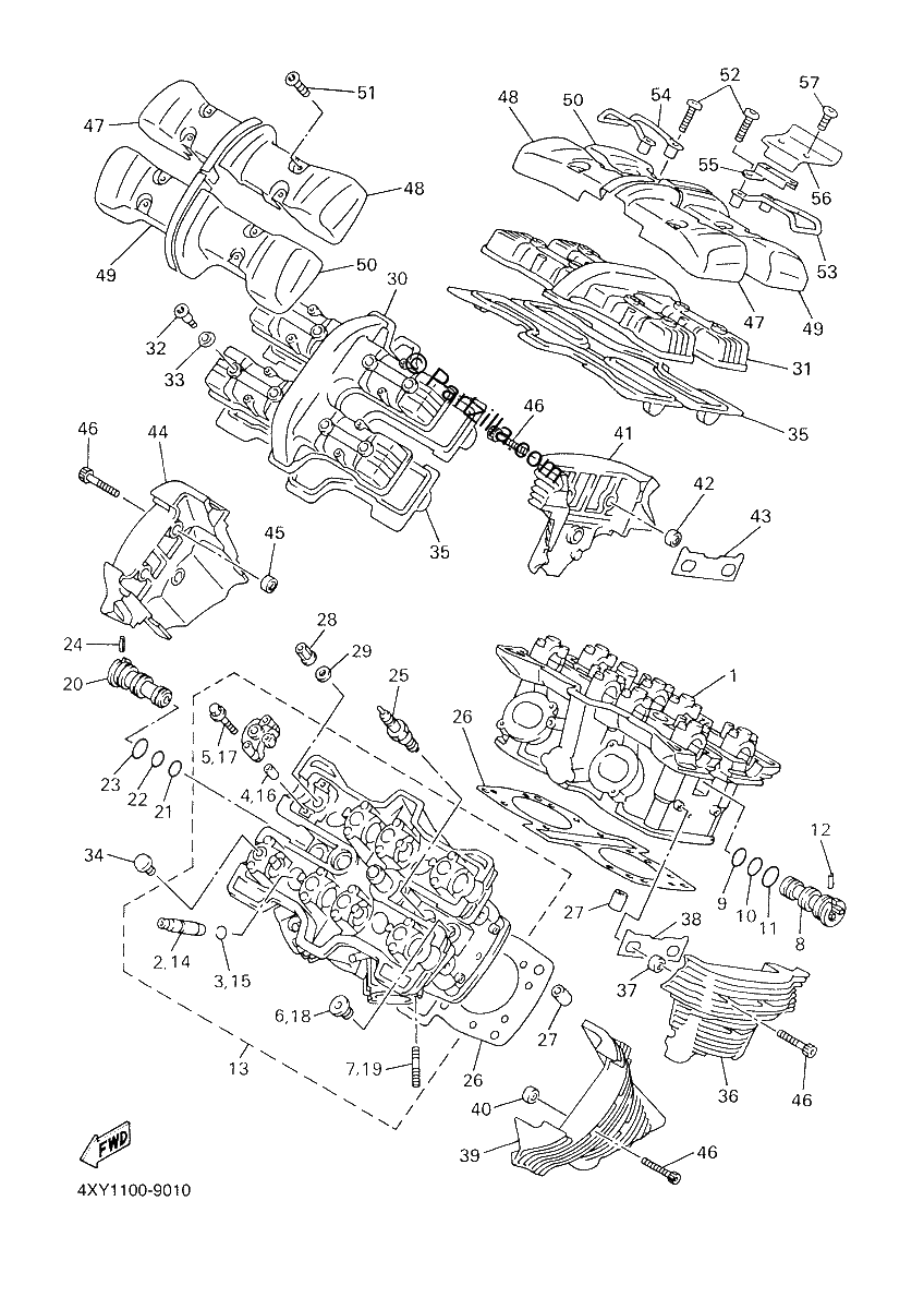 Diagrama de CYLINDER HEAD