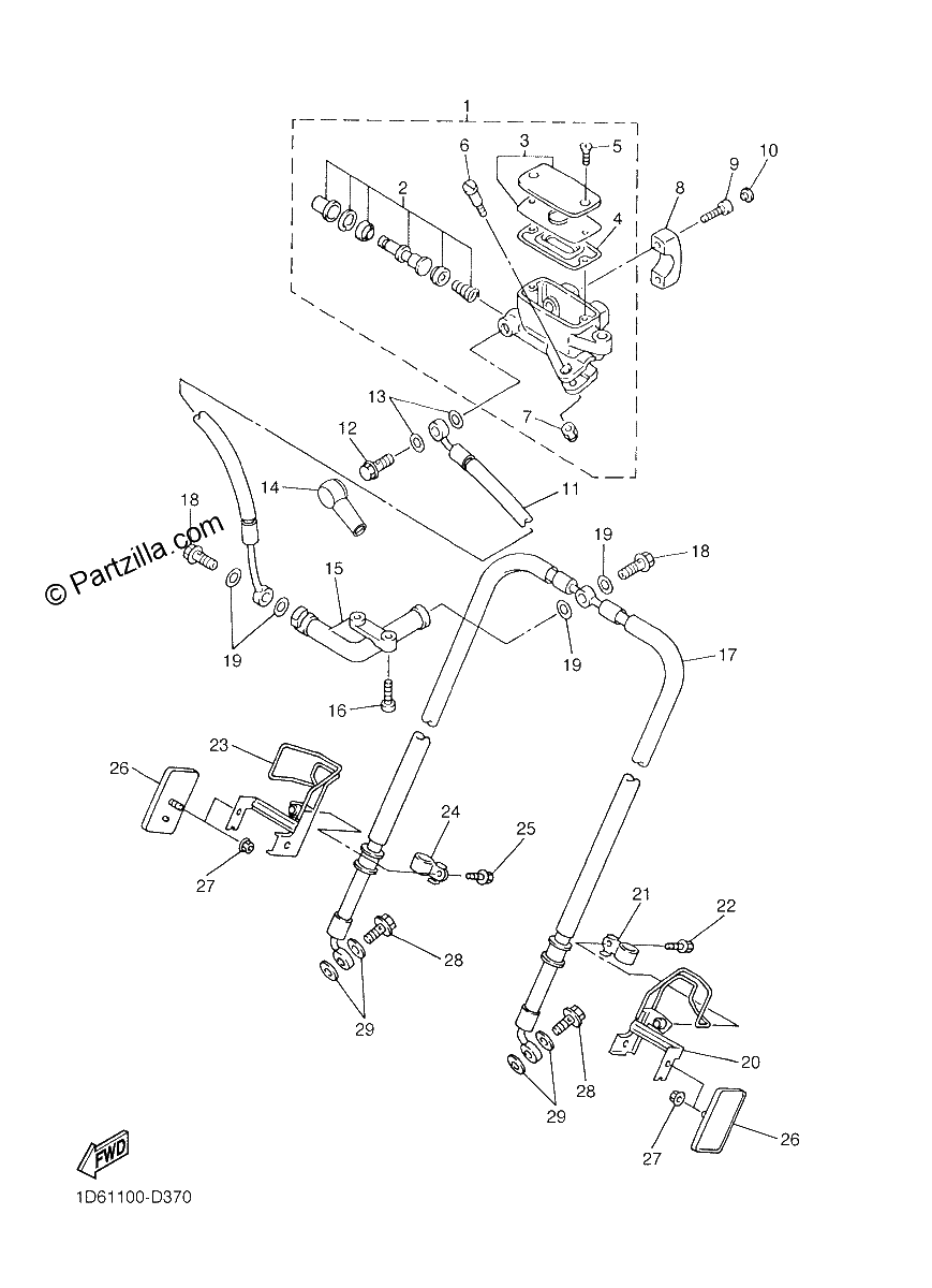 Diagrama de FRONT MASTER CYLINDER