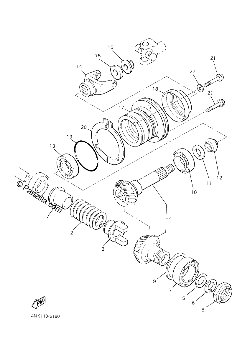 Diagrama de MIDDLE DRIVE GEAR