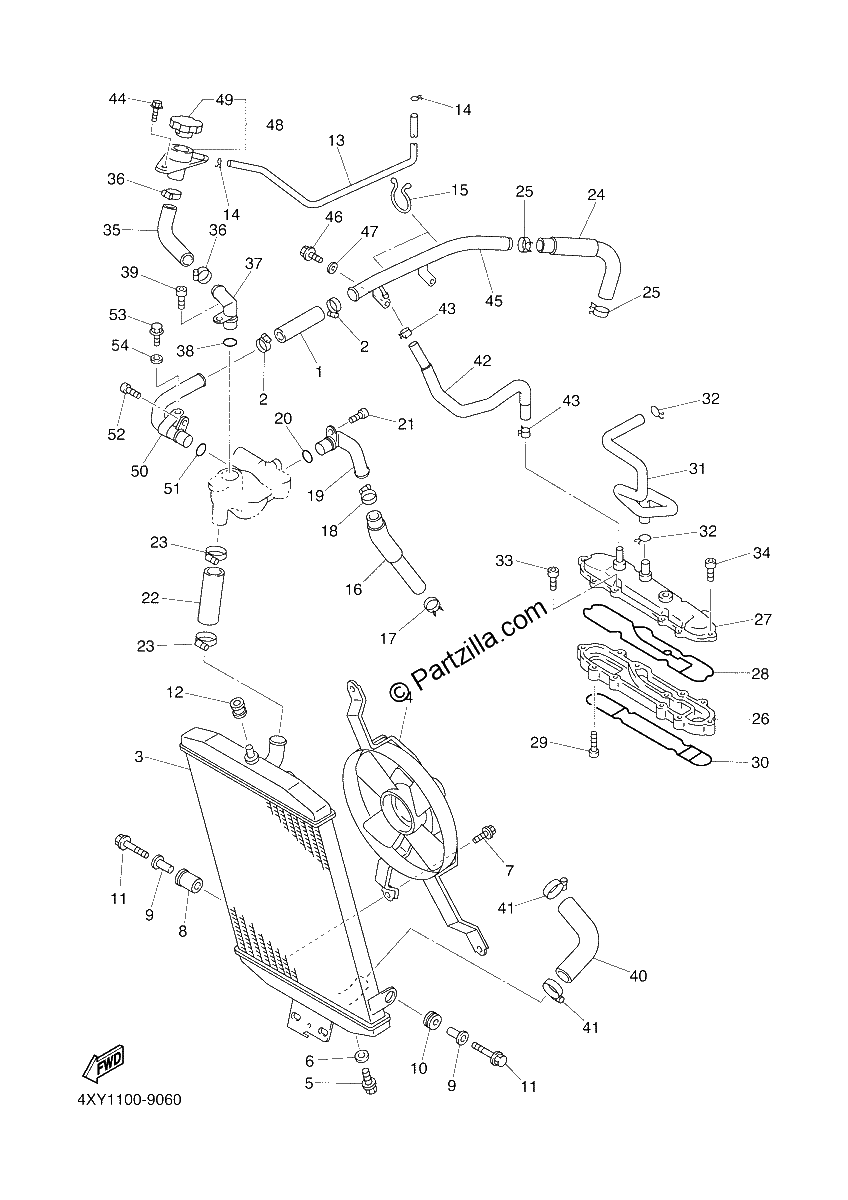Diagrama de RADIATOR HOSE