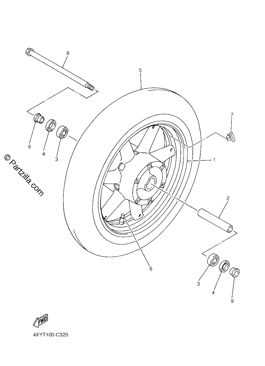 Diagrama de FRONT WHEEL