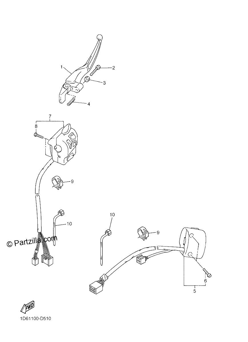 Diagrama de HANDLE SWITCH LEVER