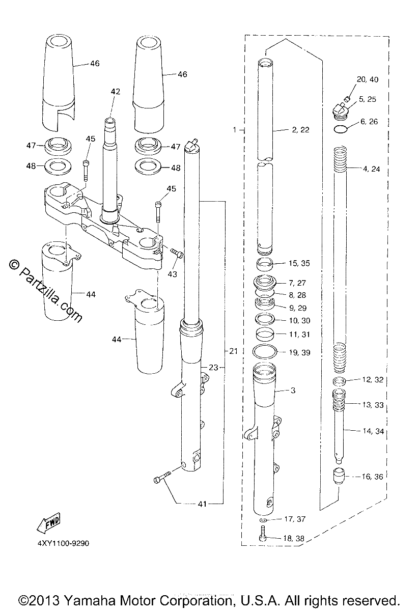 Diagrama de FRONT FORK