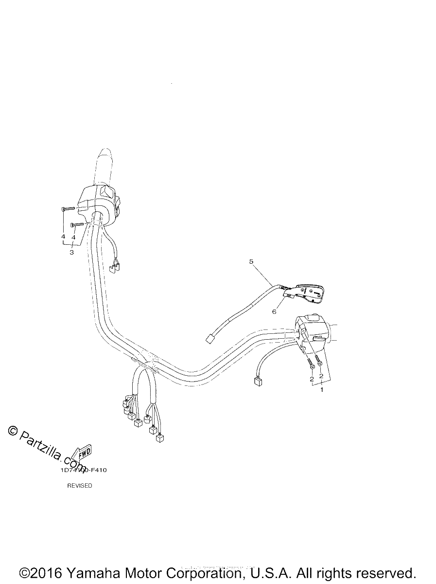 Diagrama de HANDLE SWITCH LEVER