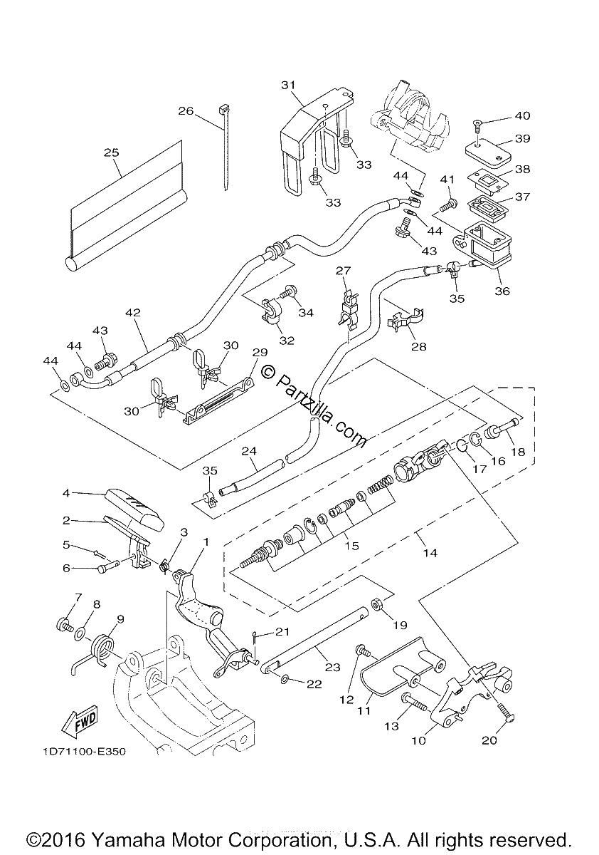 Diagrama de REAR MASTER CYLINDER