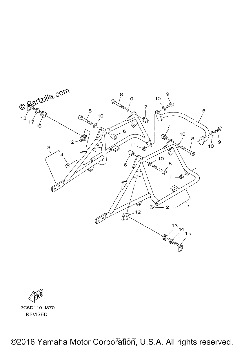 Diagrama de SADDLEBAG MOUNTING