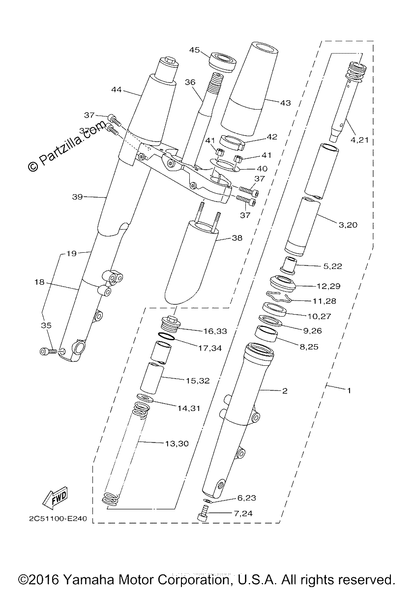 Diagrama de FRONT FORK