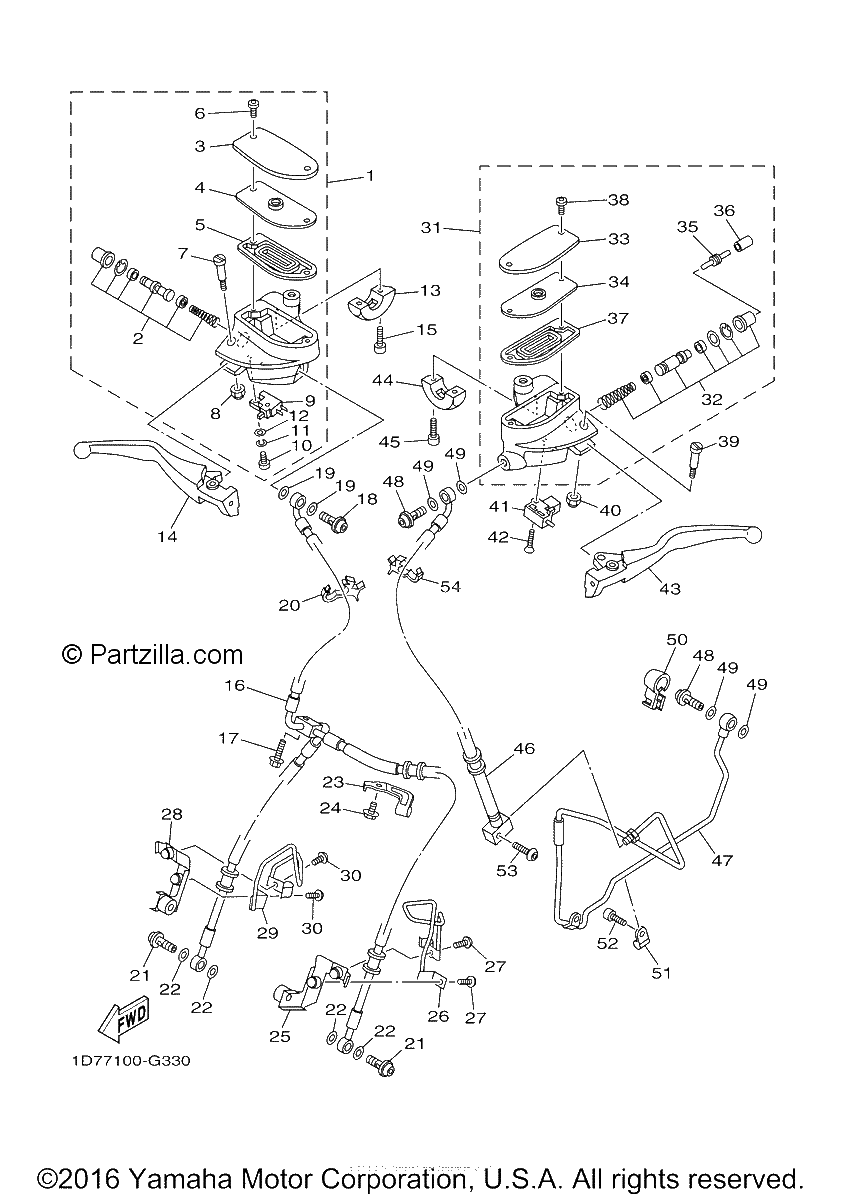 Diagrama de FRONT MASTER CYLINDER