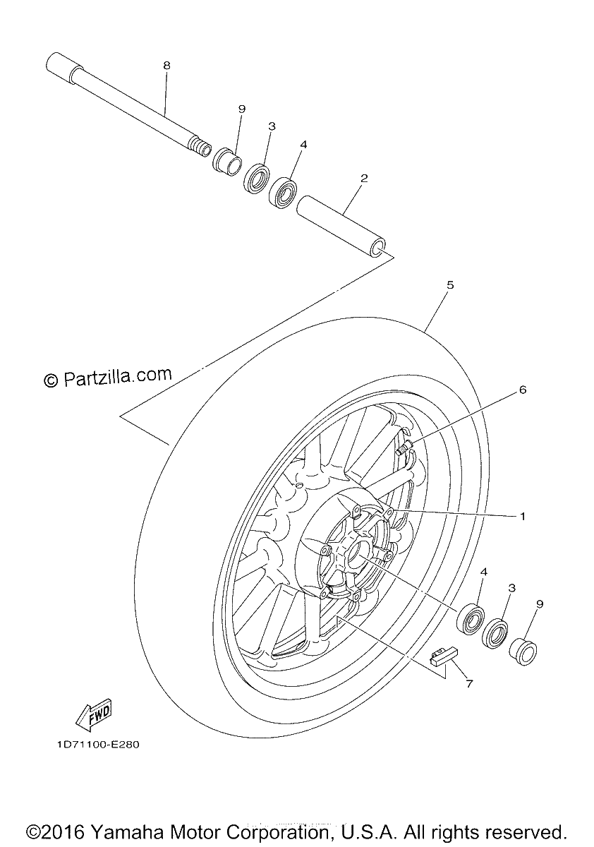 Diagrama de FRONT WHEEL